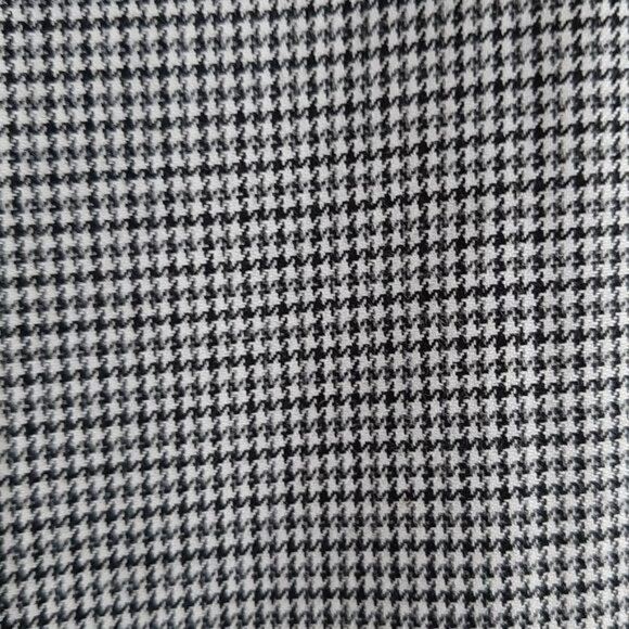 ZARA | Houndstooth Slim Leg Ankle Crop Trousers B&W Houndstooth Sz 4 - Picture 6 of 13